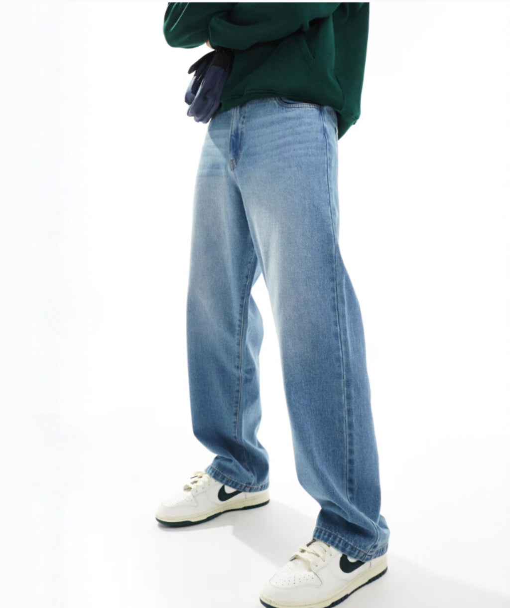 BAGGY WASHED DENIM - BLUE