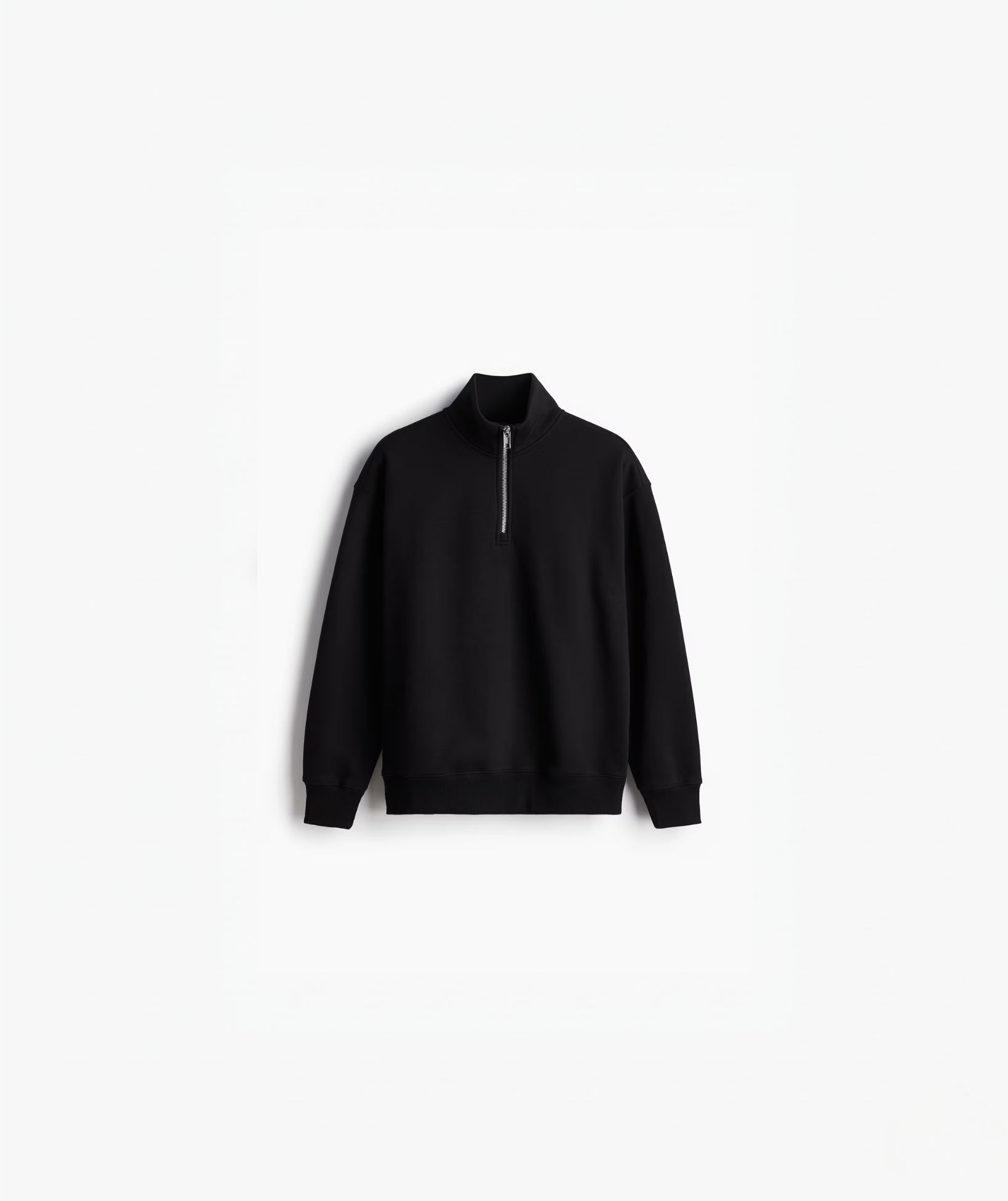 QUARTER-ZIP SWEATSHIRT - BLACK