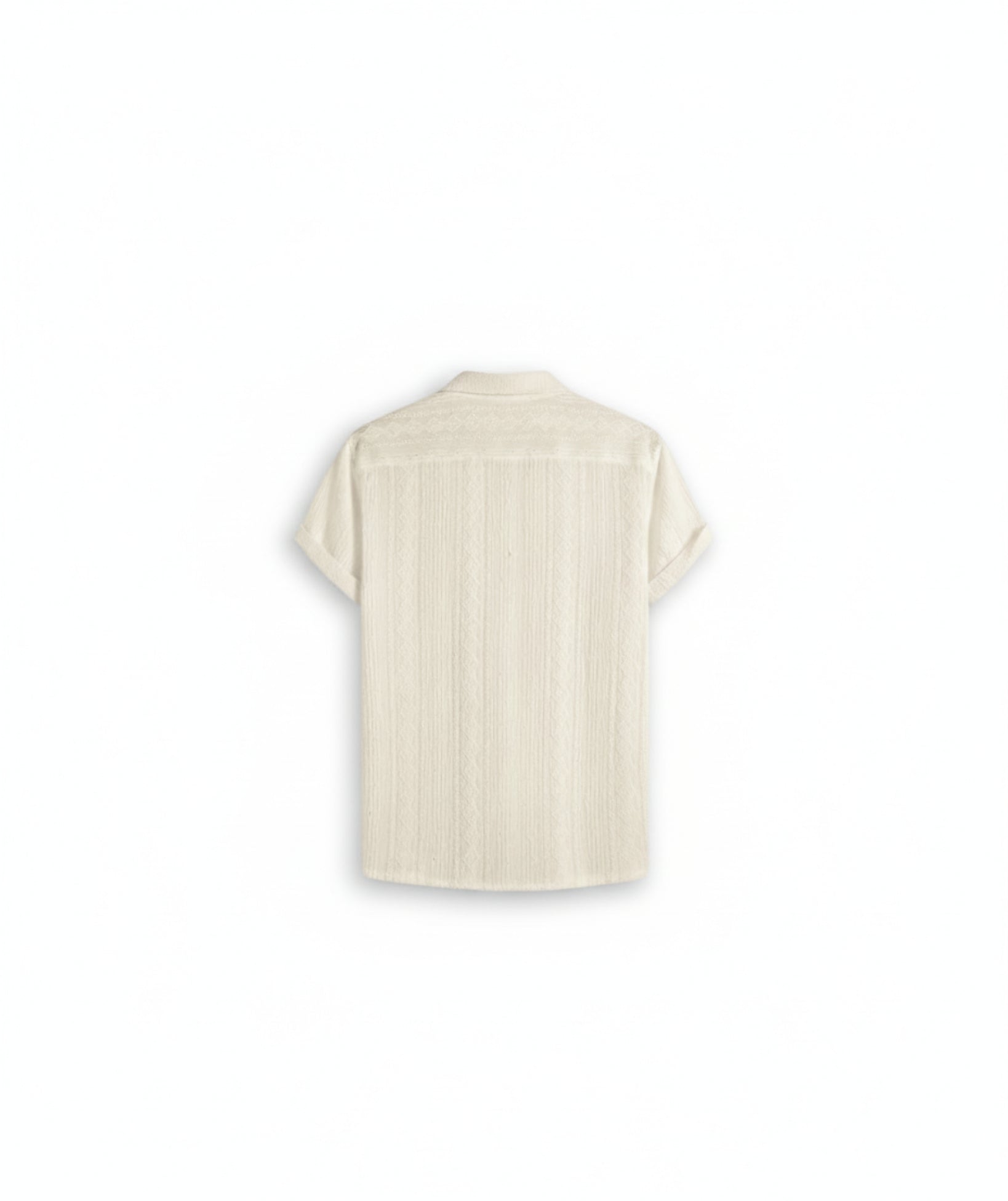 CUBAN COLLAR - OFFWHITE SHIRT