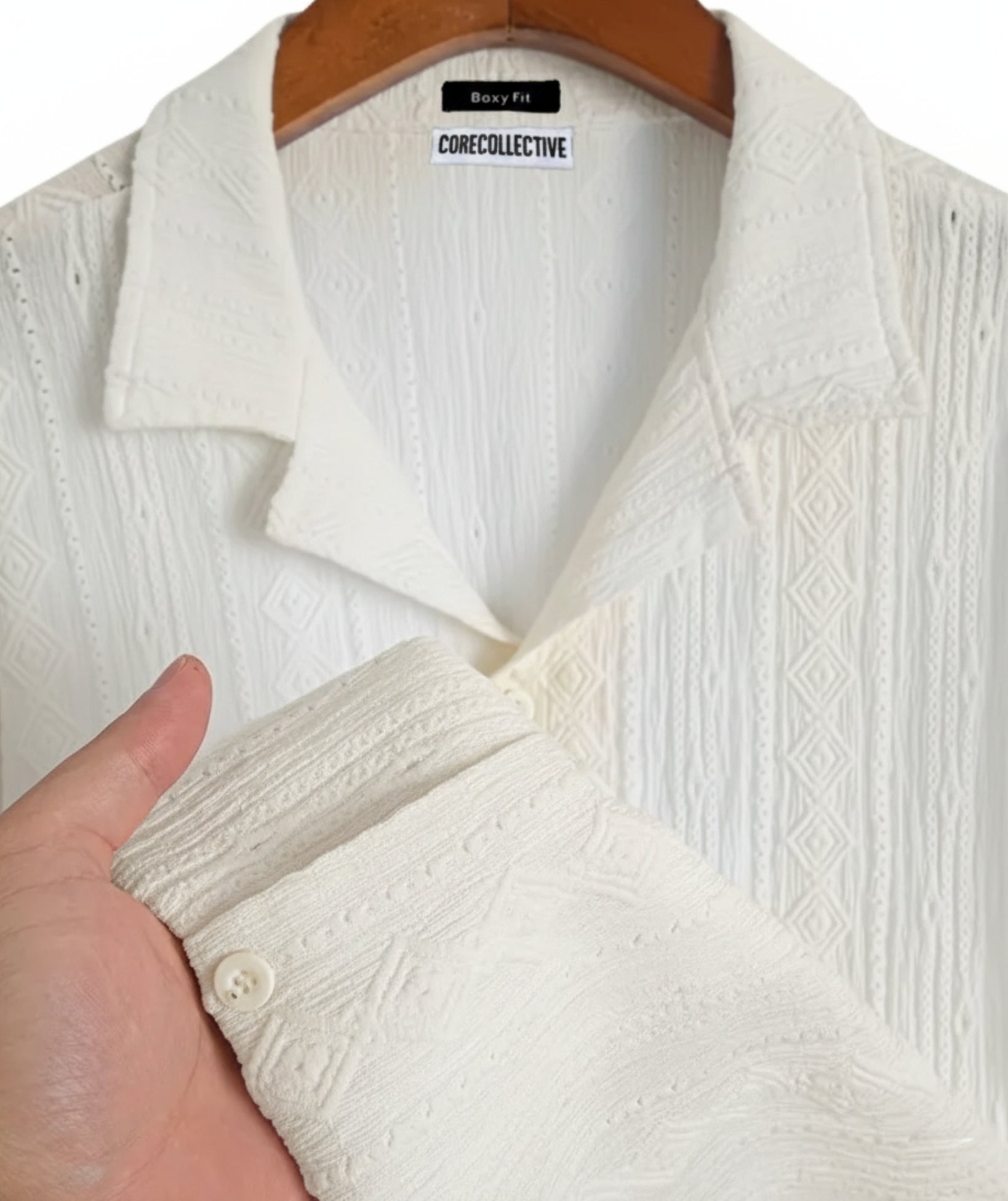 CUBAN COLLAR - OFFWHITE SHIRT