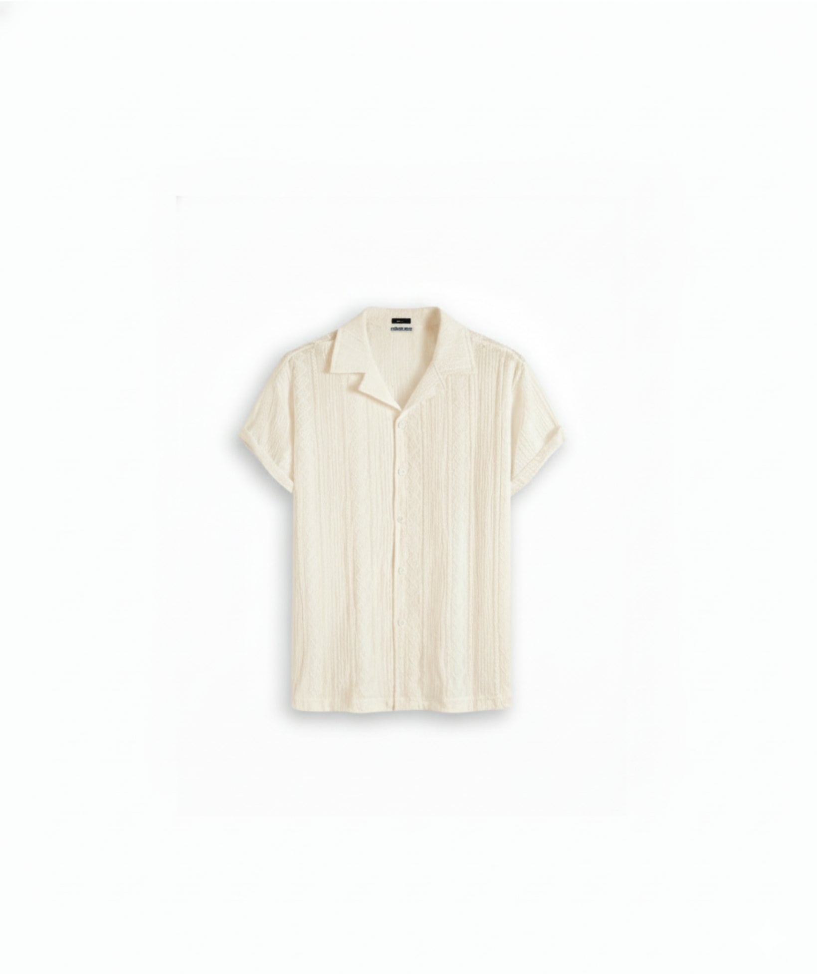CUBAN COLLAR - OFFWHITE SHIRT