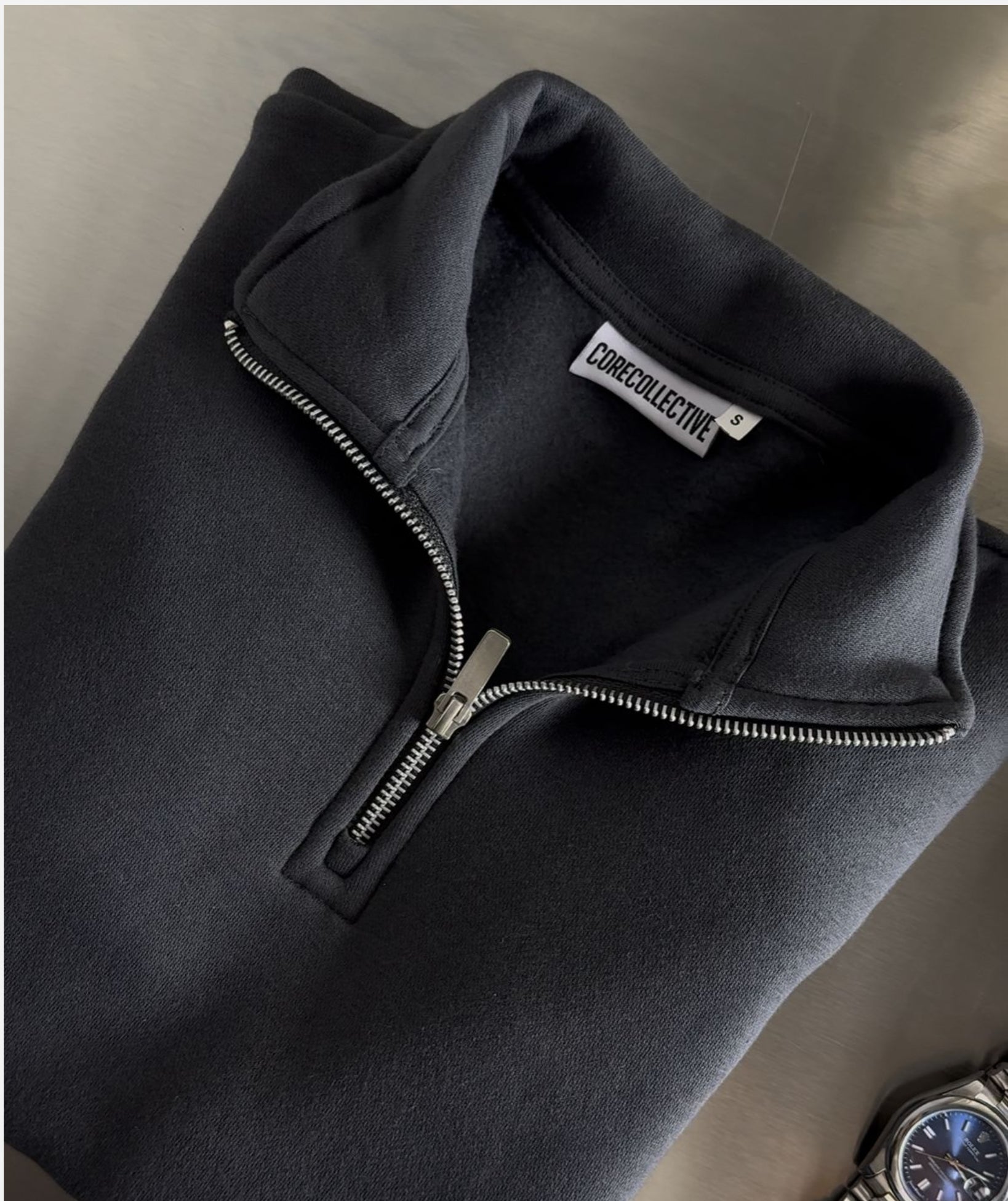 QUARTER-ZIP SWEATSHIRT - GREY