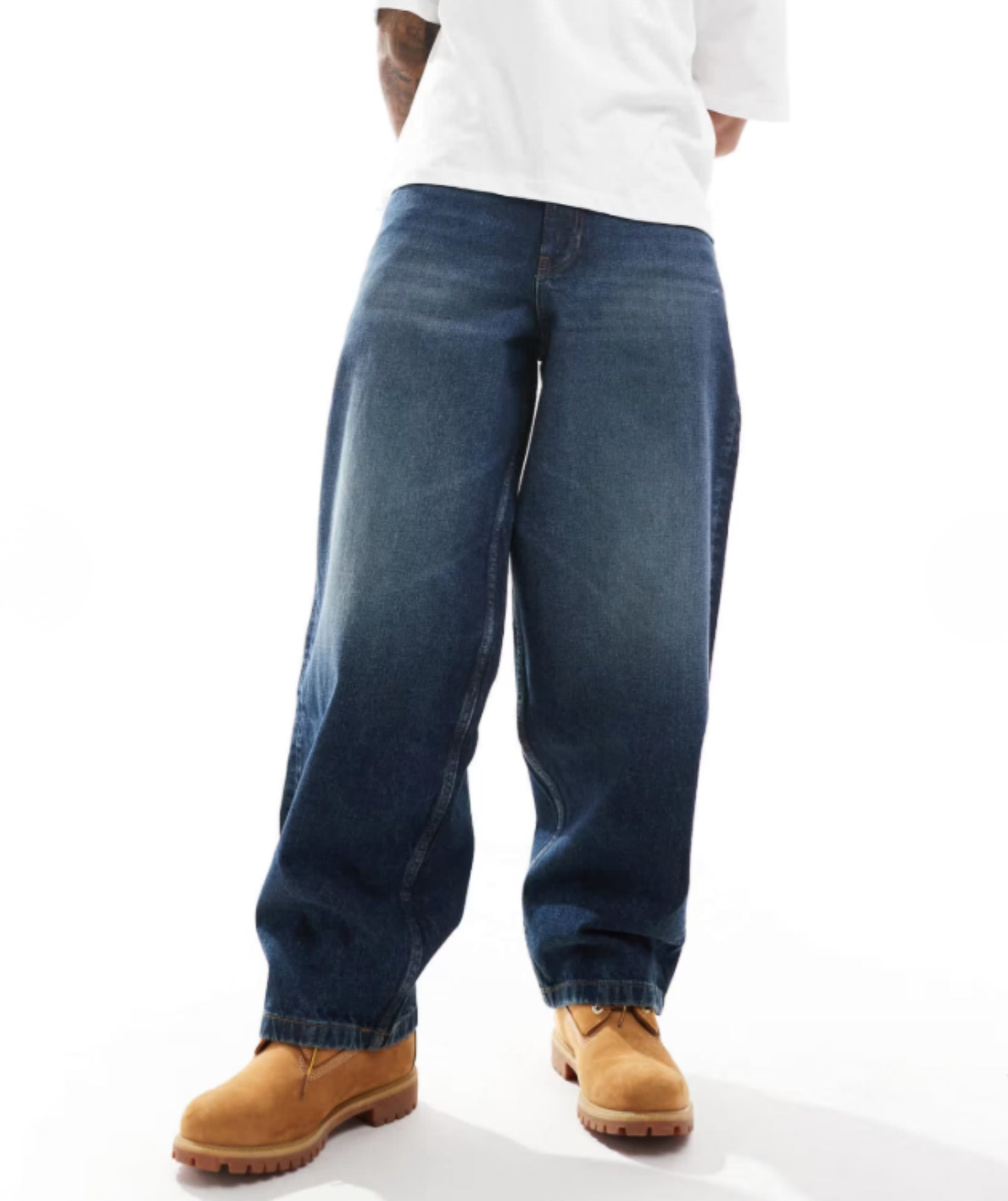 BAGGY WASHED DENIM - DEEP BLUE