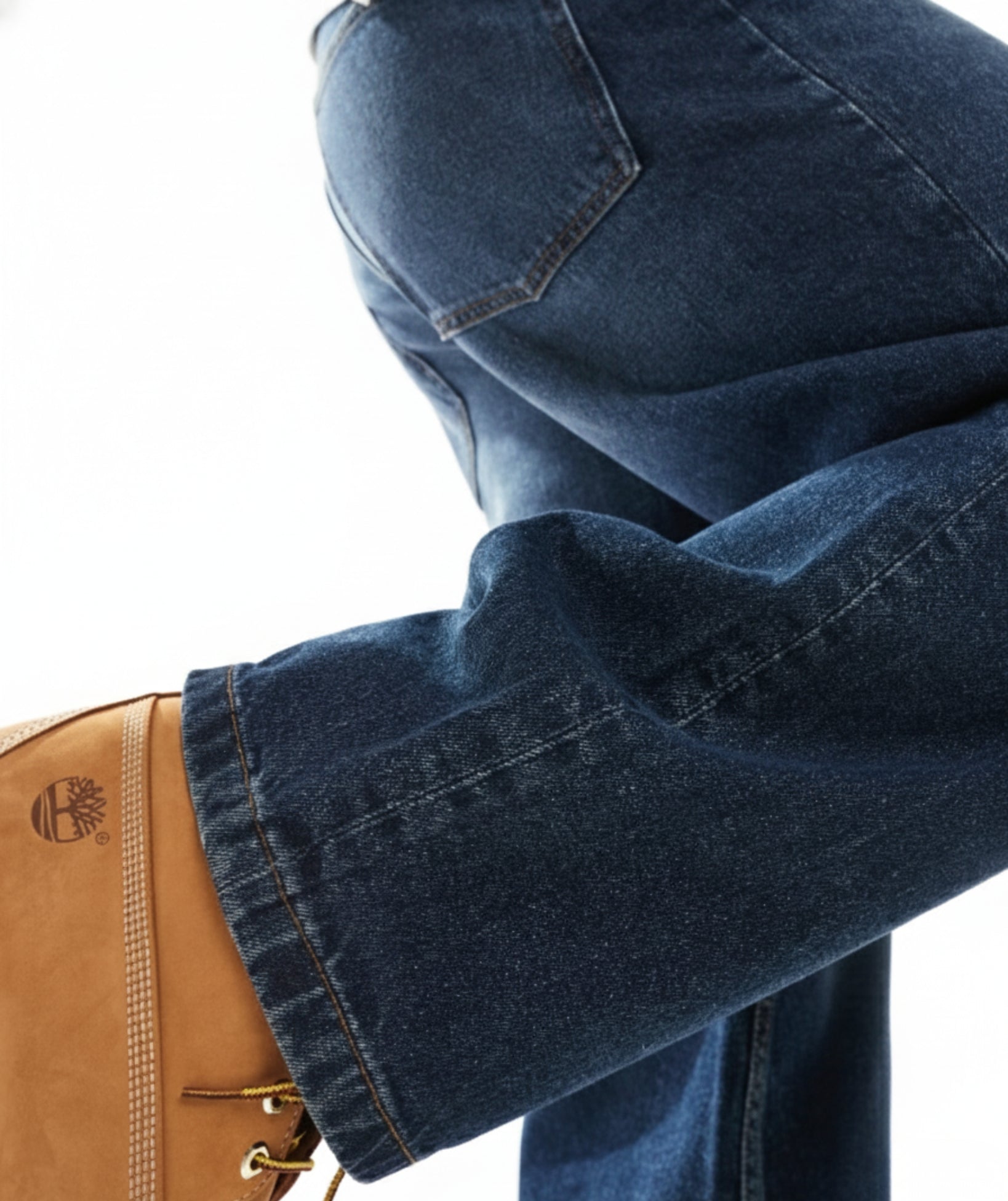 BAGGY WASHED DENIM - DEEP BLUE