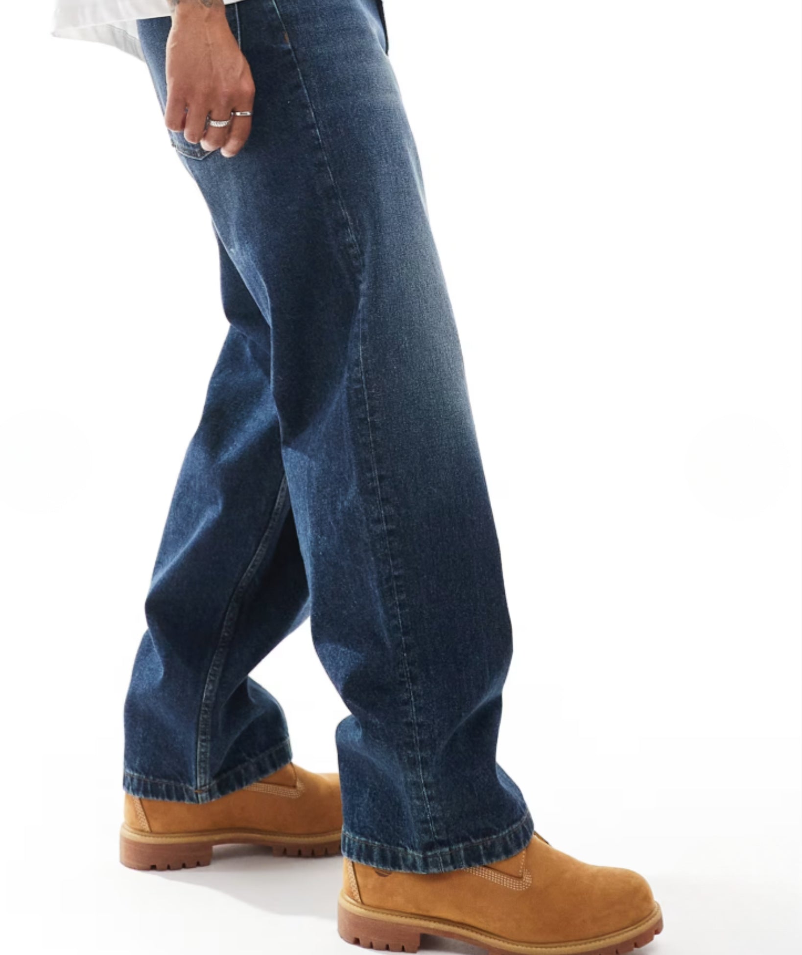 BAGGY WASHED DENIM - DEEP BLUE
