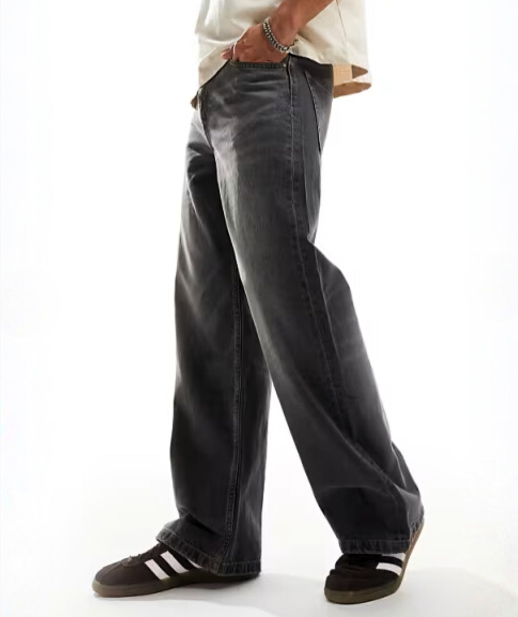 BAGGY WASHED DENIM - GREY