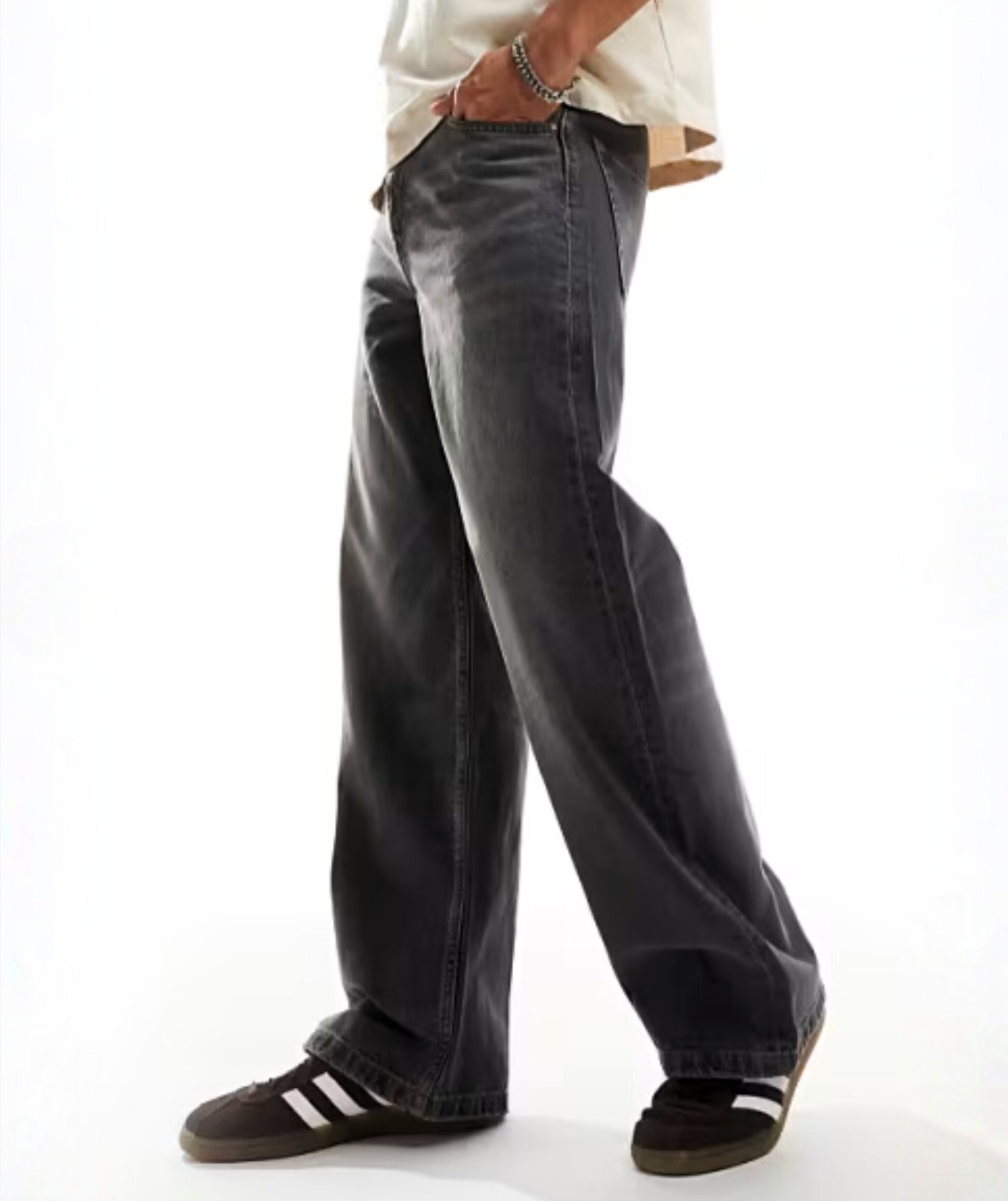 BAGGY WASHED DENIM - GREY