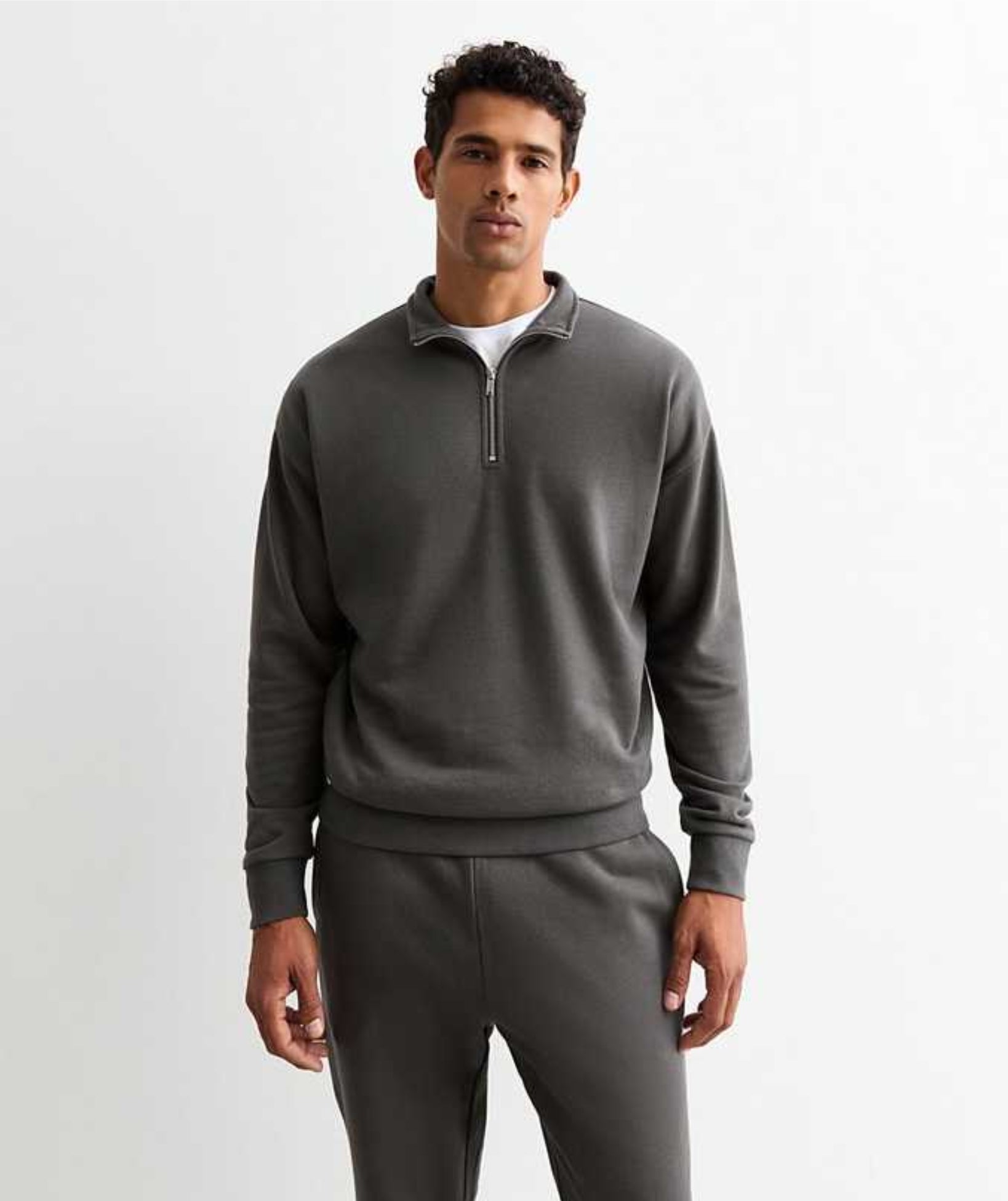 QUARTER-ZIP SWEATSHIRT - GREY
