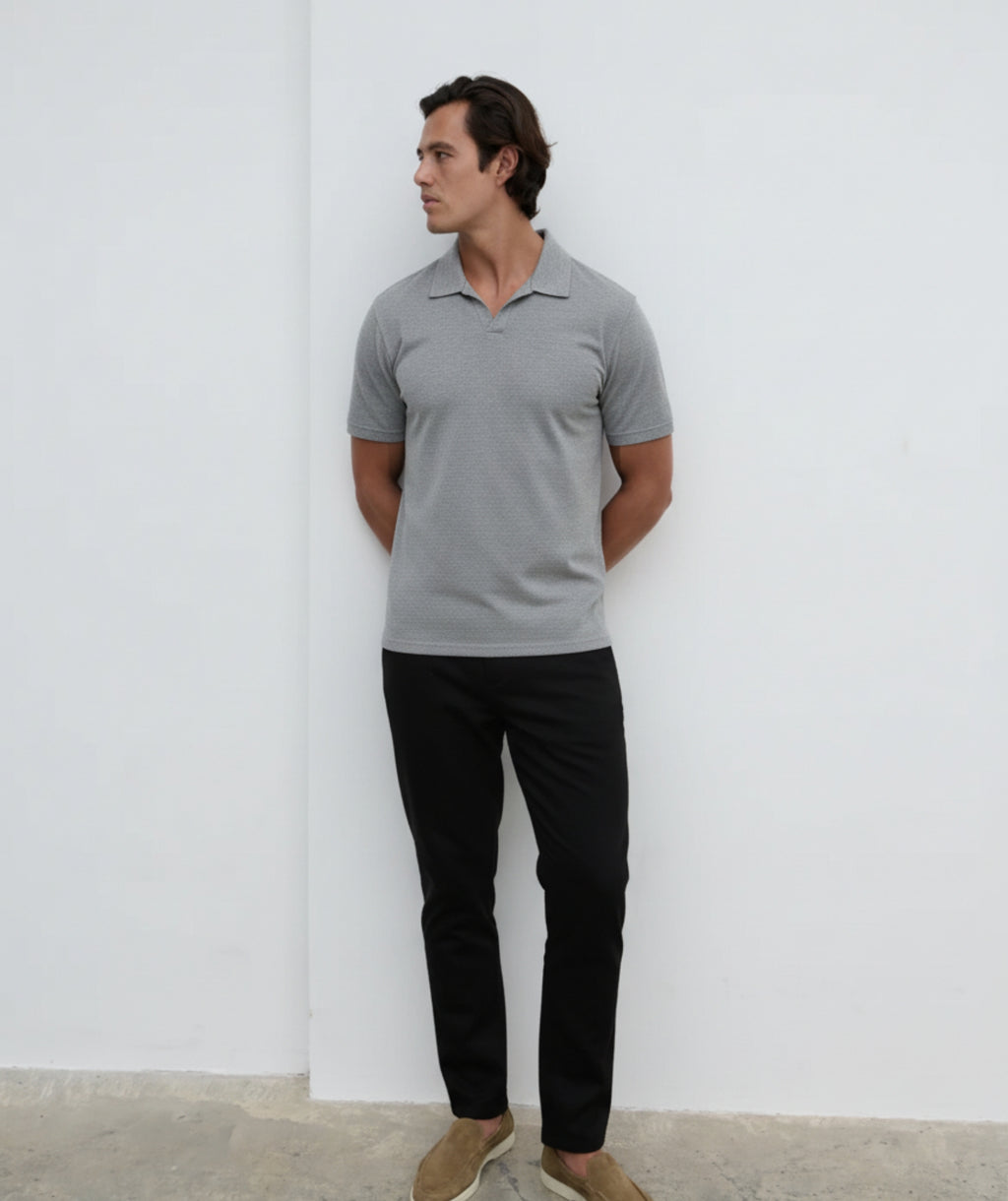 POLO SHIRT - HEATHER GREY