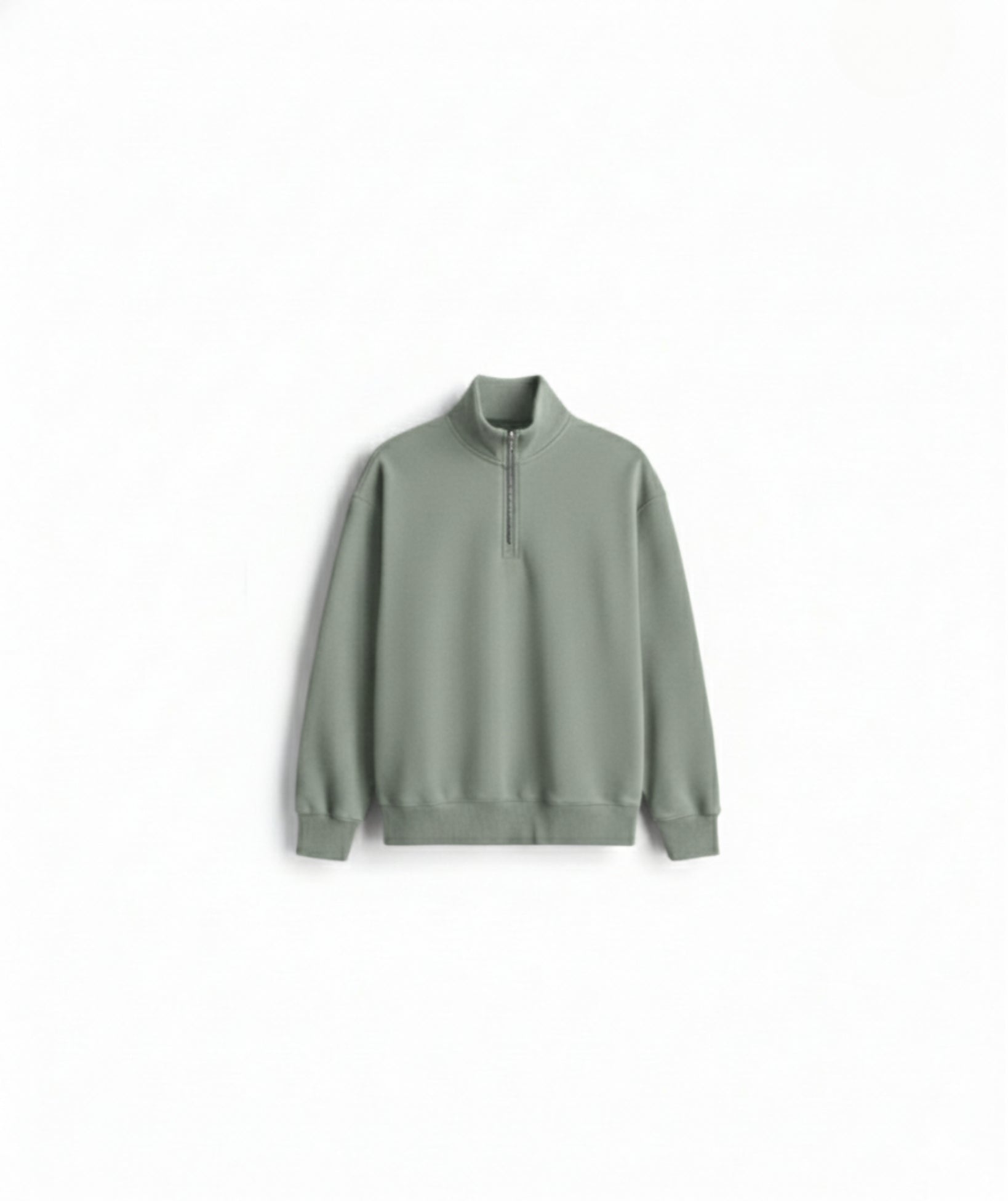 QUARTER-ZIP SWEATSHIRT - SAGE